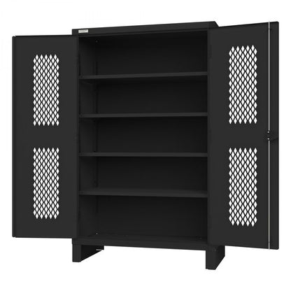 DURHAM MFG 3703V-4S-08T Cabinet, 4 Shelves, Black
