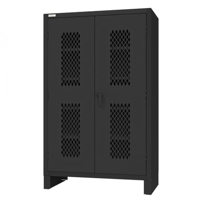 DURHAM MFG 3703V-4S-08T Cabinet, 4 Shelves, Black