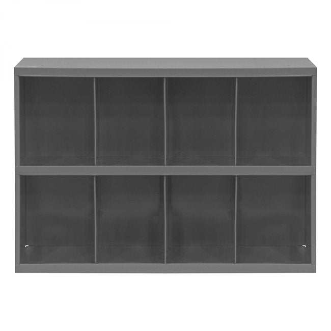 DURHAM MFG 393-95 9 in. Deep, 8 Opening Bin, Gray