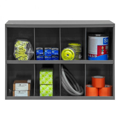 DURHAM MFG 393-95 9 in. Deep, 8 Opening Bin, Gray