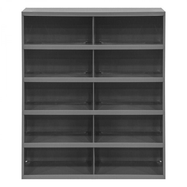 DURHAM MFG 397-95 12 in. Deep, 10 Opening Bin, Gray