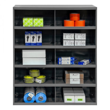 DURHAM MFG 397-95 12 in. Deep, 10 Opening Bin, Gray