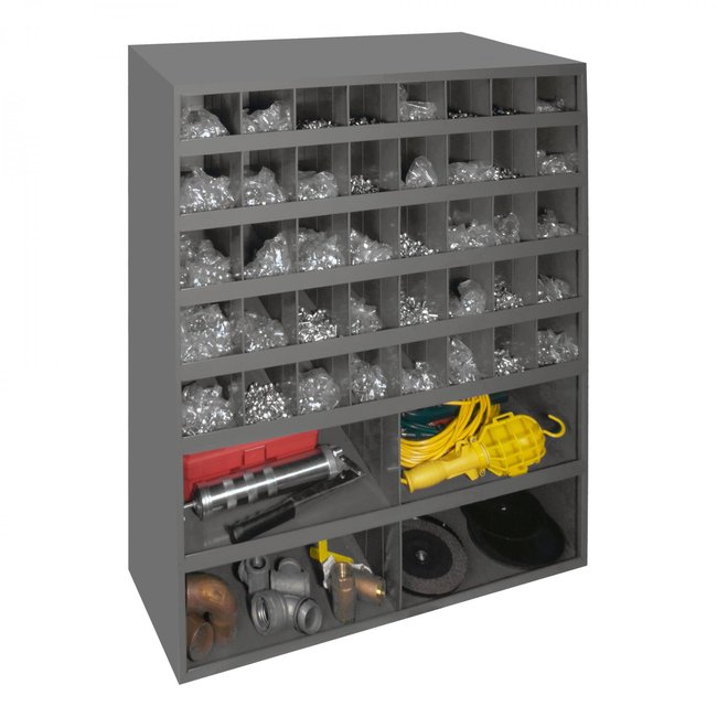 DURHAM MFG 398-95 12 in. Deep, 44 Opening Bin, Gray