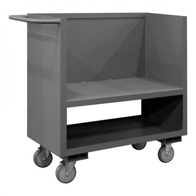 DURHAM MFG 3SLT-1836-1.2K-95 3 Sided Solid Truck, 2 Shelves