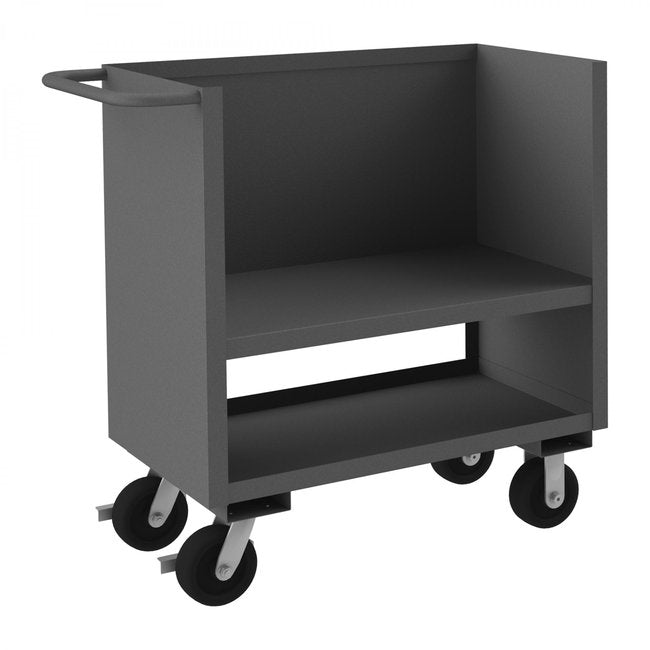 DURHAM MFG 3SLT-1836-2K-95 3 Sided Solid Truck, 2 Shelves