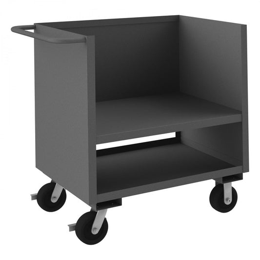 DURHAM MFG 3SLT-2436-2K-95 3 Sided Solid Truck, 2 Shelves