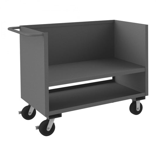 DURHAM MFG 3SLT-2448-2K-95 3 Sided Solid Truck, 2 Shelves