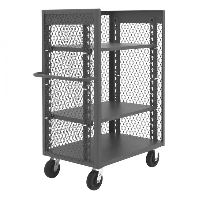 DURHAM MFG 3ST-EX2436-2AS-95 3 Sided Truck, 2 Adjustable Shelves