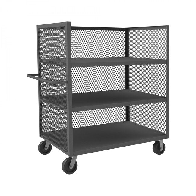 DURHAM MFG 3ST-EX2448-3-95 3 Sided Mesh Truck, 3 Shelves