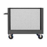 DURHAM MFG 3ST-EX246045-8PU-95 3 Sided Mesh Truck, Base Shelf Only