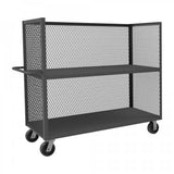 DURHAM MFG 3ST-EX3048-2-95 3 Sided Mesh Truck, 2 Shelves