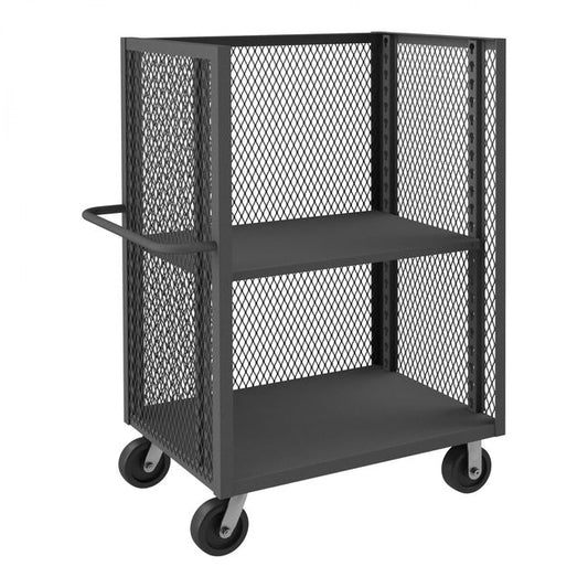 DURHAM MFG 3ST-EX3060-1AS-95 3 Sided Mesh Truck, 1 Adjustable Shelf