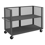 DURHAM MFG 3ST-EX3672-1AS-95 3 Sided Mesh Truck,  1 Adjustable Shelf