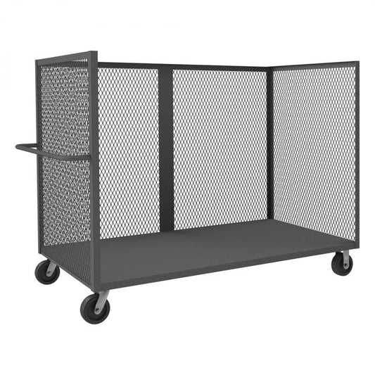 DURHAM MFG 3ST-EX3672-95 3 Sided Mesh Truck, Base Shelf Only