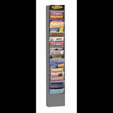 DURHAM MFG 400-95 Literature Rack, 20 Pockets, Gray