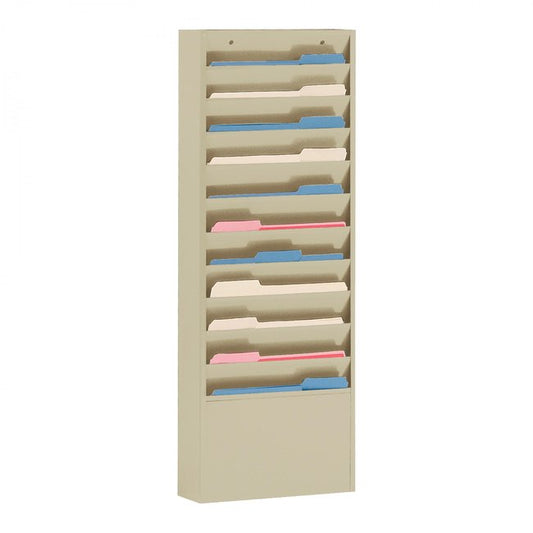 DURHAM MFG 405-75 Literature Rack, 11 Large Pockets, Tan