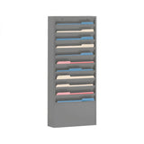 DURHAM MFG 406-95 Literature Rack, 10 Large Pockets, Gray