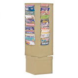 DURHAM MFG 410-75 Rotary Lit Rack, 44 Pockets, Tan