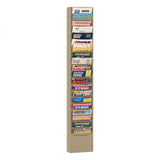 DURHAM MFG 411-75 Literature Rack, 20 Large Pockets, Tan