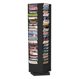 DURHAM MFG 416-08 Rotary Lit Rack, 80 Pockets, Black