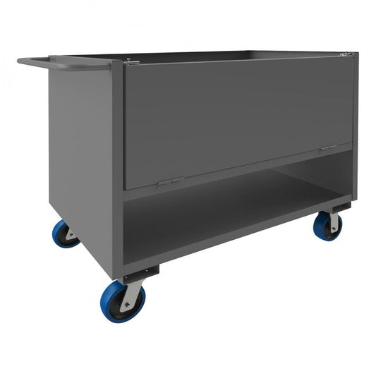 DURHAM MFG 4STEDG-SM-3048-6PU-95 4 Sided Solid Box Truck, Drop Gate
