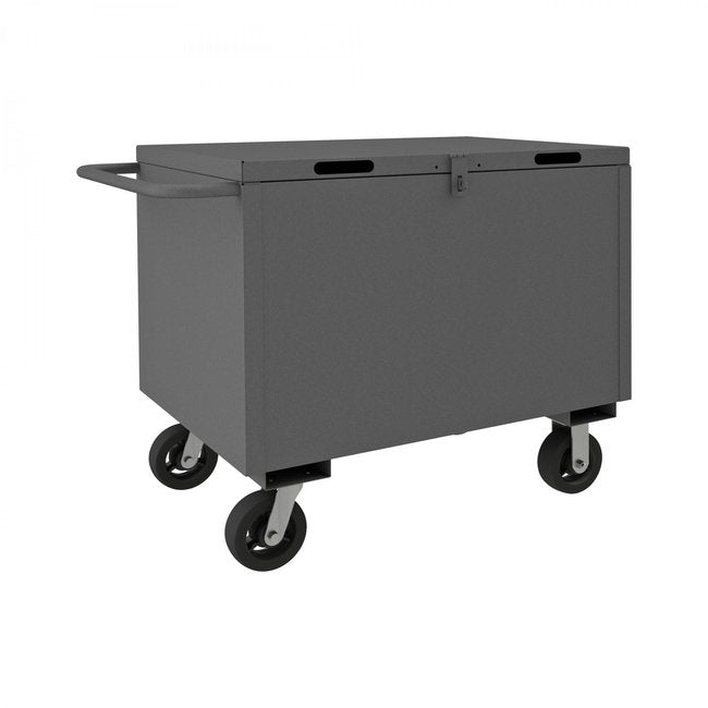 DURHAM MFG 4STHC-SM-2436-6MR-95 4 Sided Solid Box Truck, Hinged Cover