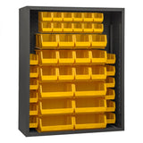 DURHAM MFG 5007-42-95 Enclosed Shelving, 42 Yellow Bins