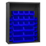 DURHAM MFG 5014-30-5295 Enclosed Shelving, 30 Blue Bins