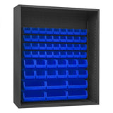 DURHAM MFG 5019-54-5295 Enclosed Shelving, 54 Blue Bins