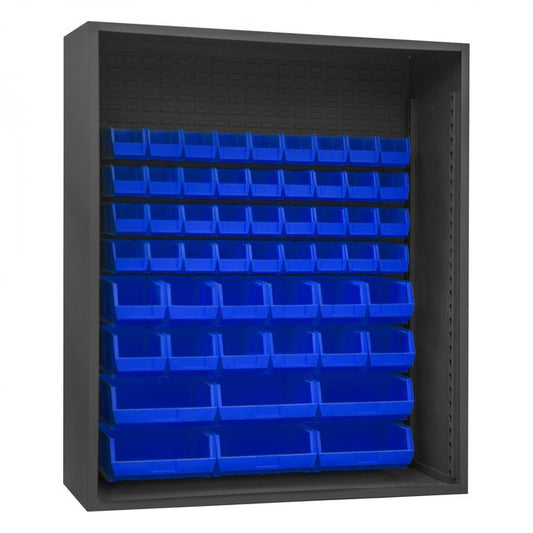 DURHAM MFG 5019-54-5295 Enclosed Shelving, 54 Blue Bins