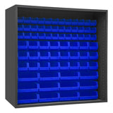 DURHAM MFG 5023-72-5295 Enclosed Shelving, 72 Blue Bins