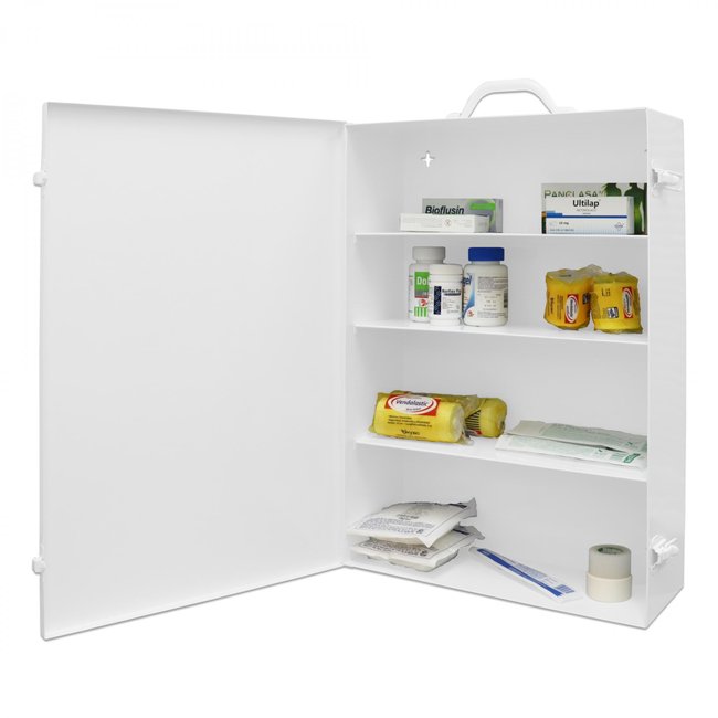 DURHAM MFG 535-43 11FX First Aid Cabinet, 4 Shelves