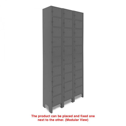 DURHAM MFG 620-95-D830 Cell Phone Locker, 10 Tiers