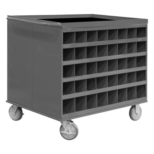 DURHAM MFG 664-95 2 Sided Stock Cart, 80 Bins