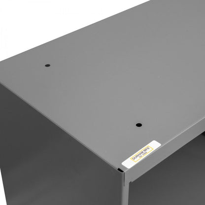 DURHAM MFG 740-95 12 in. Deep, Tall 104 Opening Bin, Gray