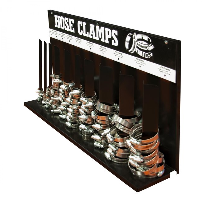 DURHAM MFG 906-08-S129 Hose Clamp Rack, 10 Loops