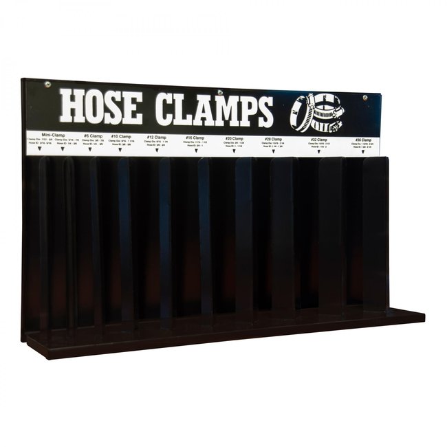 DURHAM MFG 906-08-S129 Hose Clamp Rack, 10 Loops