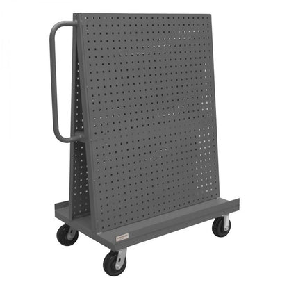 DURHAM MFG AF-243652-PBS60-5PH-95 A-Frame Truck, Pegboard Panels, Gray