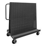 DURHAM MFG AF-3048-PBLP-95 A-Frame Truck, Louvered, Pegboard, Gray