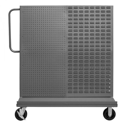 DURHAM MFG AF-3048-PBLP-BS-95 A-Frame Truck, Louvered, Pegboard, Gray