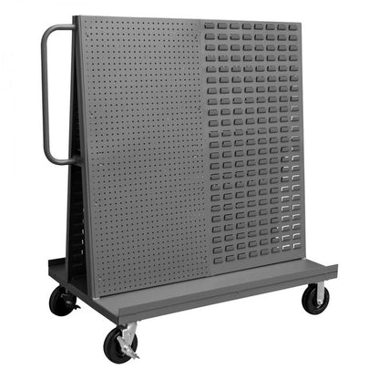 DURHAM MFG AF-3048-PBLP-BS-95 A-Frame Truck, Louvered, Pegboard, Gray