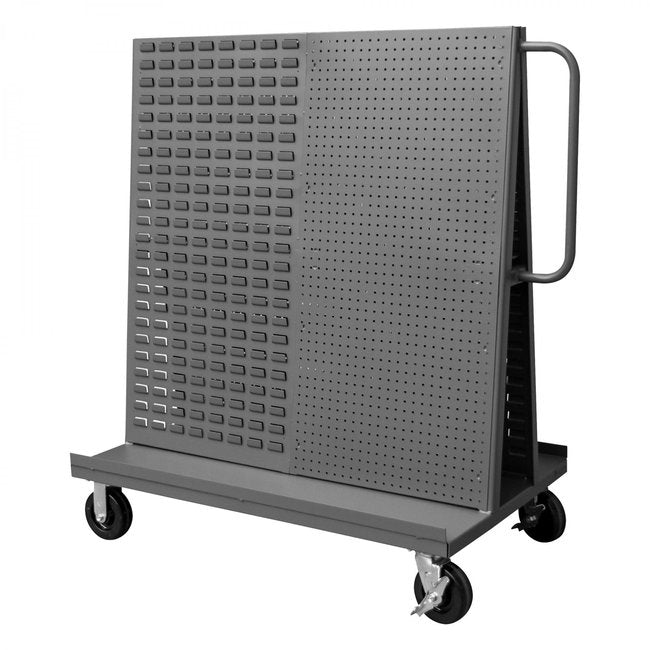 DURHAM MFG AF-3048-PBLP-BS-95 A-Frame Truck, Louvered, Pegboard, Gray
