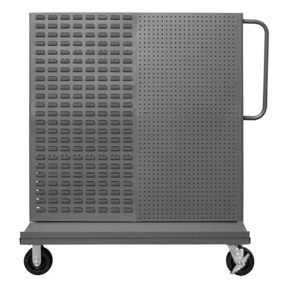 DURHAM MFG AF-3048-PBLP-BS-95 A-Frame Truck, Louvered, Pegboard, Gray
