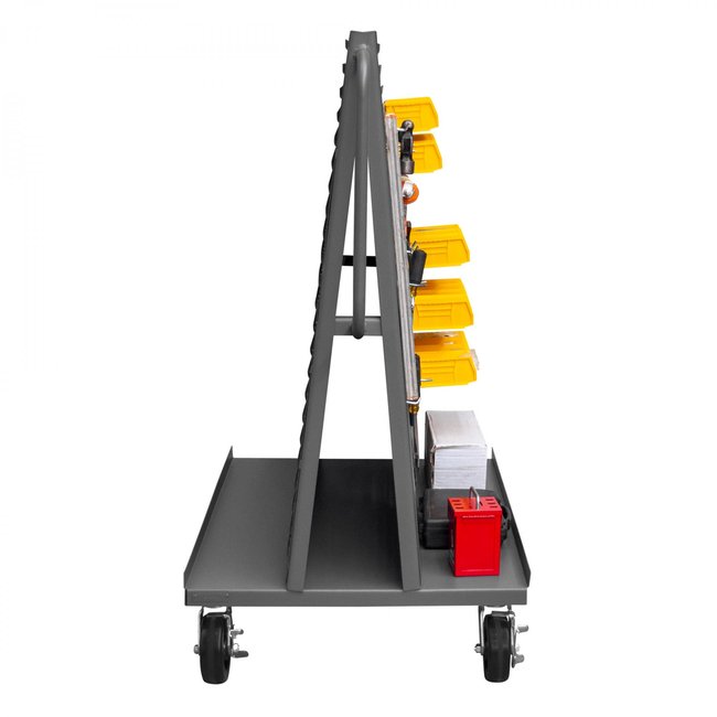 DURHAM MFG AF-3048-PBLP-BS-95 A-Frame Truck, Louvered, Pegboard, Gray