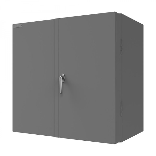 DURHAM MFG DC-243636-48-2S-5295 Cabinet, 2 Shelves, 48 Blue Bins