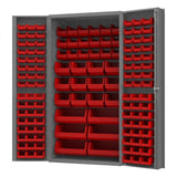 DURHAM MFG DC-BDLP-132-1795 Cabinet, 132 Red Bins