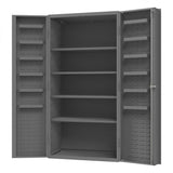DURHAM MFG DC36-4S12DS-95 Cabinet, 4 Shelves, 12 Door Shelves