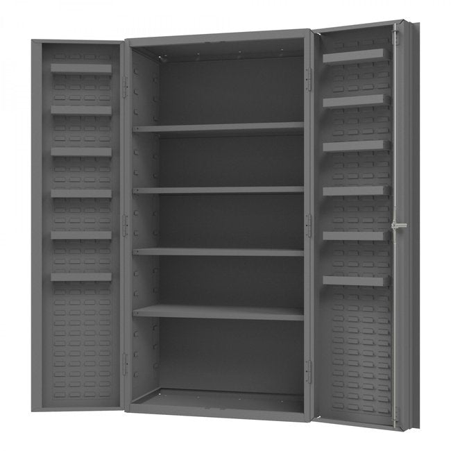 DURHAM MFG DC36-4S12DS-95 Cabinet, 4 Shelves, 12 Door Shelves