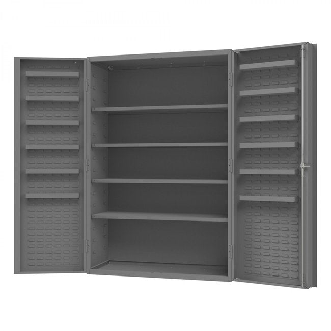 DURHAM MFG DC48-4S12DS-95 Cabinet, 4 Shelves, 12 Door Shelves
