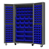 DURHAM MFG DCM36-BDLP-132-5295 Mobile Bin Cabinet, 132 Bins